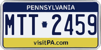PA license plate MTT2459