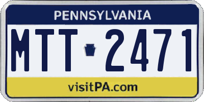 PA license plate MTT2471