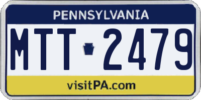 PA license plate MTT2479