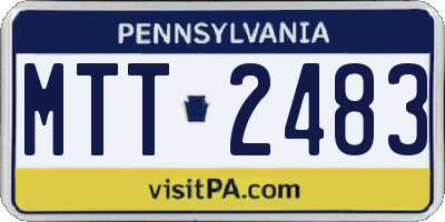 PA license plate MTT2483