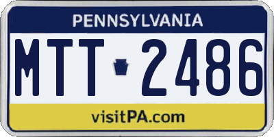 PA license plate MTT2486