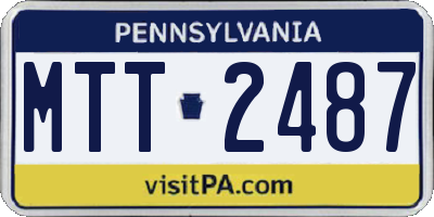 PA license plate MTT2487