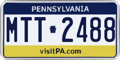 PA license plate MTT2488