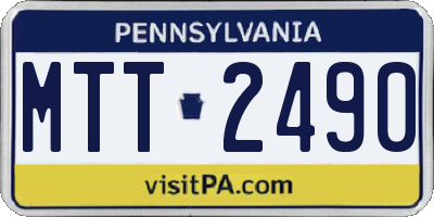 PA license plate MTT2490