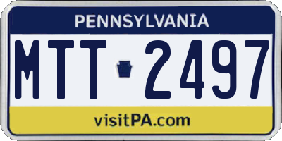 PA license plate MTT2497