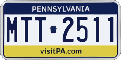 PA license plate MTT2511