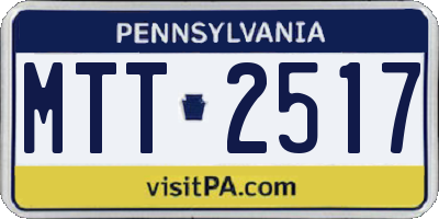 PA license plate MTT2517