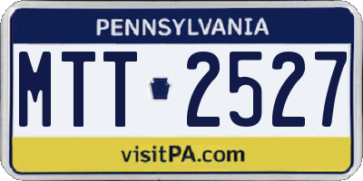 PA license plate MTT2527