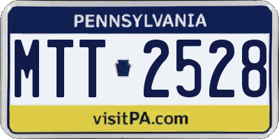 PA license plate MTT2528