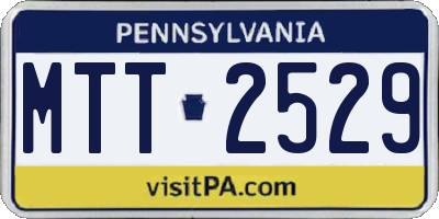 PA license plate MTT2529