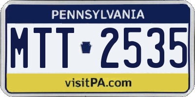 PA license plate MTT2535