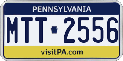 PA license plate MTT2556