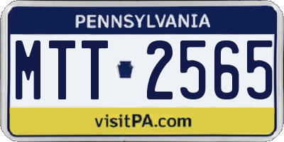 PA license plate MTT2565