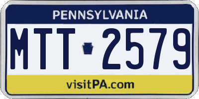 PA license plate MTT2579