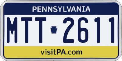 PA license plate MTT2611