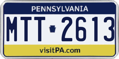 PA license plate MTT2613