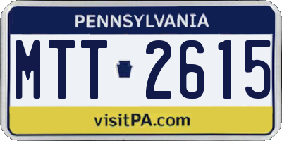 PA license plate MTT2615