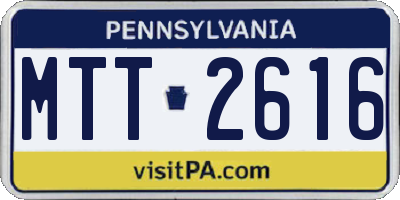PA license plate MTT2616