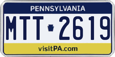PA license plate MTT2619