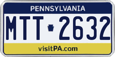 PA license plate MTT2632