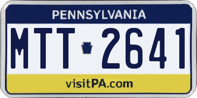 PA license plate MTT2641