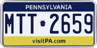 PA license plate MTT2659