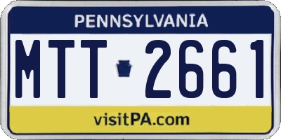 PA license plate MTT2661