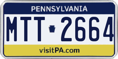 PA license plate MTT2664