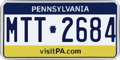 PA license plate MTT2684