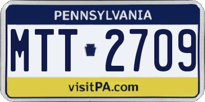 PA license plate MTT2709