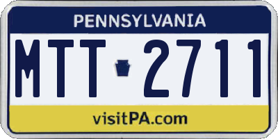 PA license plate MTT2711
