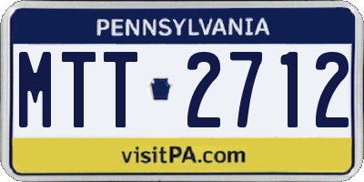 PA license plate MTT2712