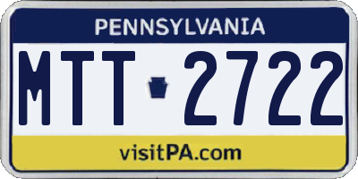 PA license plate MTT2722