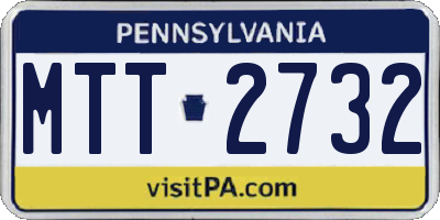 PA license plate MTT2732