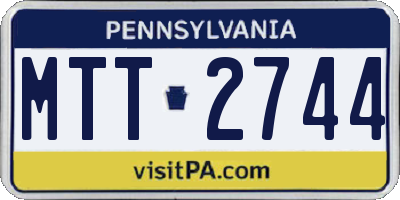 PA license plate MTT2744