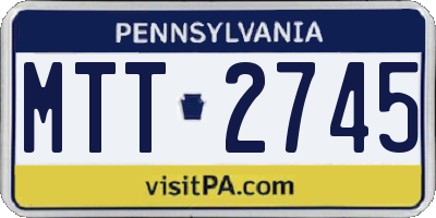 PA license plate MTT2745
