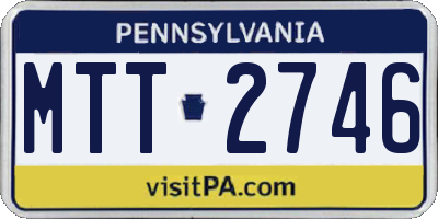 PA license plate MTT2746