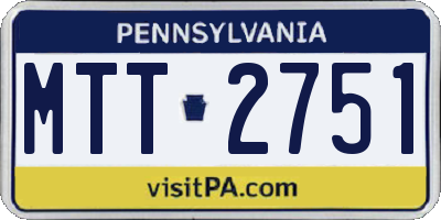 PA license plate MTT2751