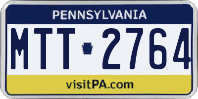 PA license plate MTT2764