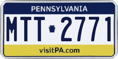 PA license plate MTT2771