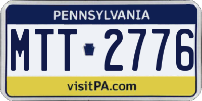 PA license plate MTT2776