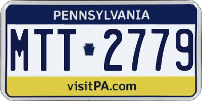 PA license plate MTT2779