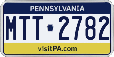 PA license plate MTT2782
