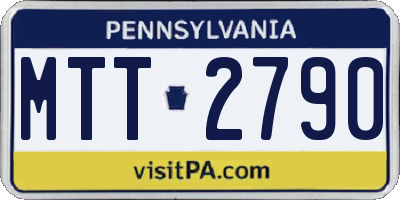 PA license plate MTT2790