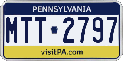 PA license plate MTT2797