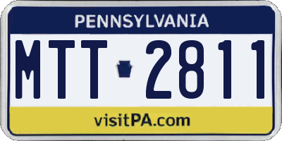 PA license plate MTT2811