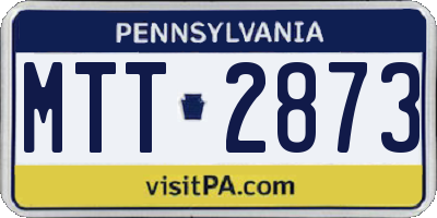PA license plate MTT2873