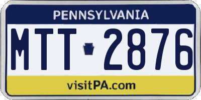 PA license plate MTT2876