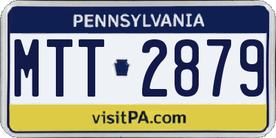 PA license plate MTT2879