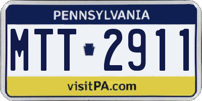 PA license plate MTT2911